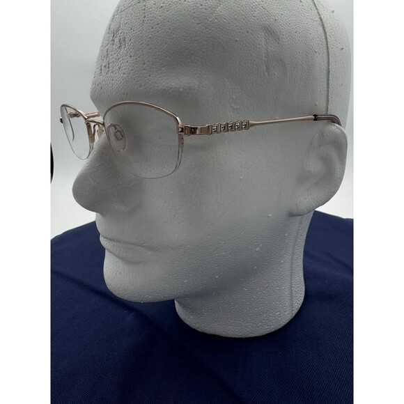 Sophia Loren Zyloware M163 057 Oval Brown Half Rim Womens Eyeglass Frames Bling - Picture 4 of 10